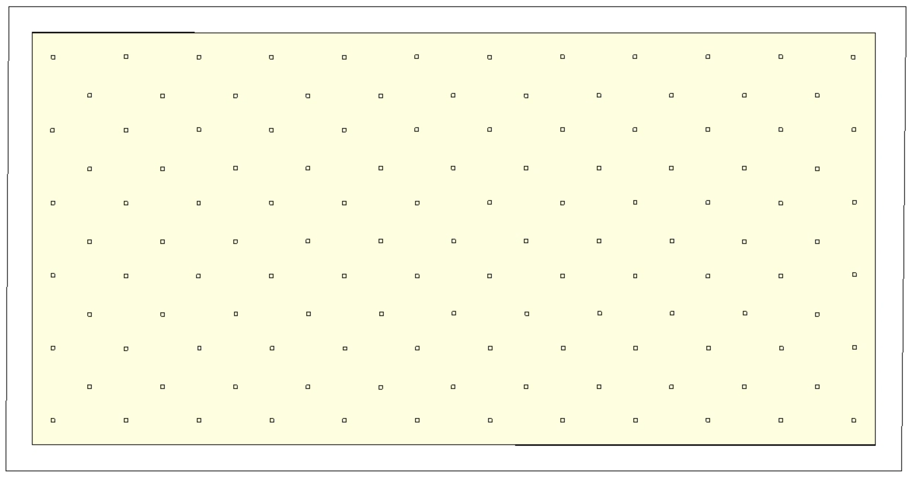 Centered Square COB LED Arrangement